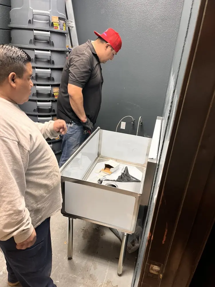 Commercial plumbing and sink installation in Saugus